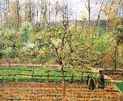 Camille Pissarro Women in the spring of the fence oil painting reproduction
